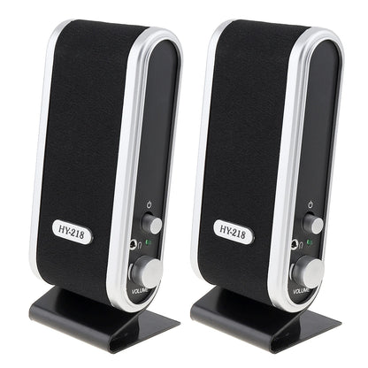 HY-218 6W USB 2.0 Wired USB Power Notebook Speakers Stereo 3.5Mm Audio Jack Portable Loud Speaker for PC Laptop Computer M AC