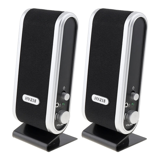 HY-218 6W USB 2.0 Wired USB Power Notebook Speakers Stereo 3.5Mm Audio Jack Portable Loud Speaker for PC Laptop Computer M AC