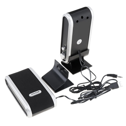 HY-218 6W USB 2.0 Wired USB Power Notebook Speakers Stereo 3.5Mm Audio Jack Portable Loud Speaker for PC Laptop Computer M AC